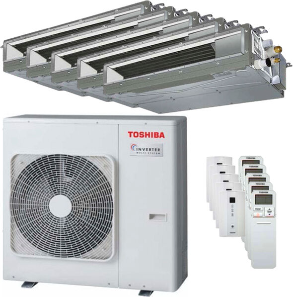 Toshiba Condizionatore Toshiba Canalizzabile U2 Penta Split 7000+7000+7000+7000+7000 Btu Inverter A++ Unità Esterna 10,0 Kw (RAS-5M34U2AVG-E-RAS-M07U2DVG-E-5)