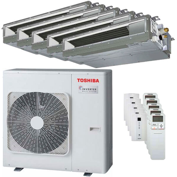 Toshiba Condizionatore Toshiba Canalizzabile U2 Penta Split 9000+9000+9000+9000+16000 Btu Inverter A++ Unità Esterna 10,0 Kw (RAS-5M34U2AVG-E-RAS-M10U2DVG-E-5-91EECE)