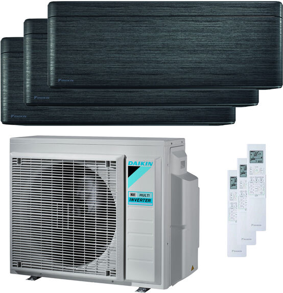 Daikin Condizionatore Daikin Stylish Trial Split 9000+12000+18000 Btu Inverter A++ Wifi Unità Esterna 6,8 Kw (3MXM68N-FTXA25BT-3-F47D50)