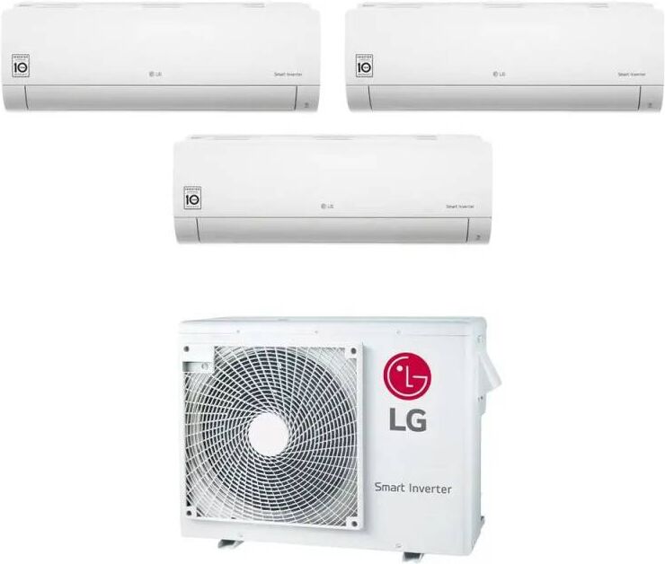 LG Climatizzatore Libero Smart Wifi Trial Split 9000+9000+9000 Btu Inverter In R32 Mu3r21 A+++