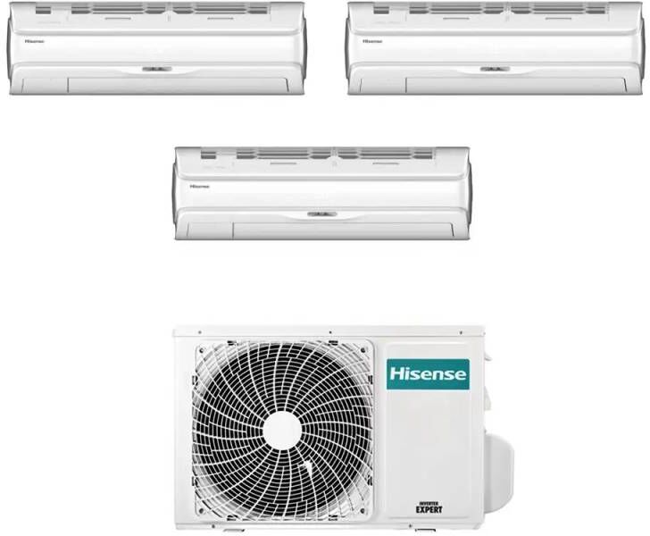 Hisense Climatizzatore Silentium Pro Trial Split 9000+9000+12000 Btu Inverter Con Wifi 3amw72u4rjc In A++