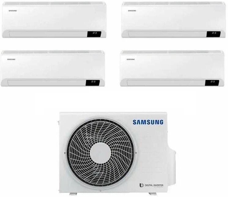 Samsung Climatizzatore Cebu Wi-Fi Quadri Split 7000+7000+7000+18000 Btu Inverter A++ In R32 Aj080txj4kg