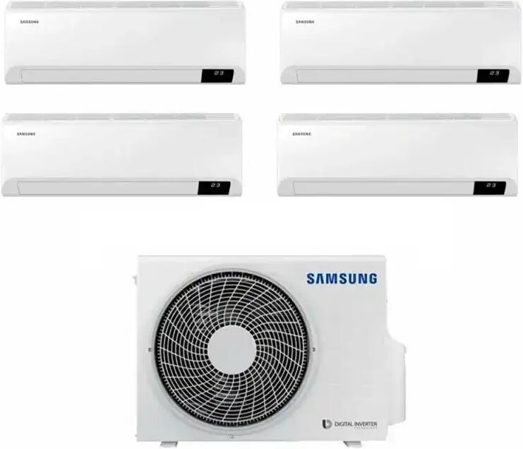 Samsung Climatizzatore Cebu Wi-Fi Quadri Split 7000+9000+9000+18000 Btu Inverter A++ In R32 Aj080txj4kg