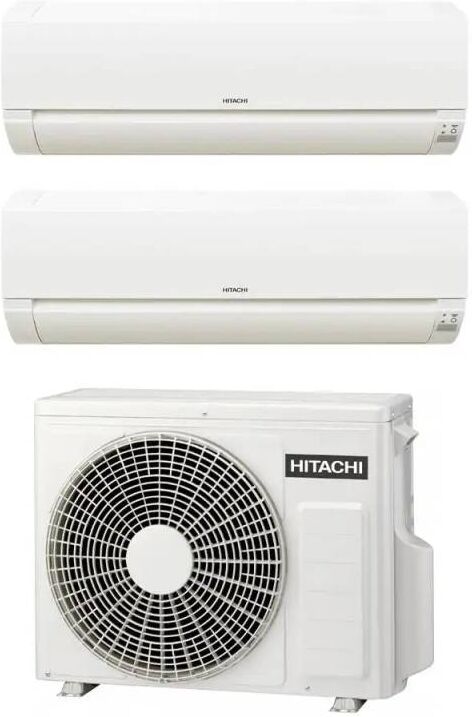 Hitachi Climatizzatore Dodai Frostwash Dual Split Da 12000+12000 Btu Inverter In R32 Ram-53ne2f In A++