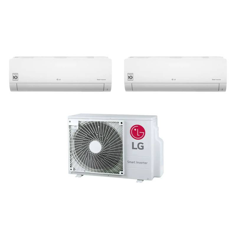 LG Climatizzatore Libero Smart Wifi Dual Split 12000+18000 Btu Inverter In R32 Mu3r19 A+++