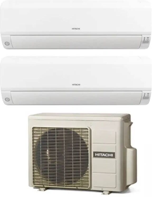 Hitachi Climatizzatore Performance Dual Split Da 9000+9000 Btu Inverter In R32 A+++ Ram-40np2e