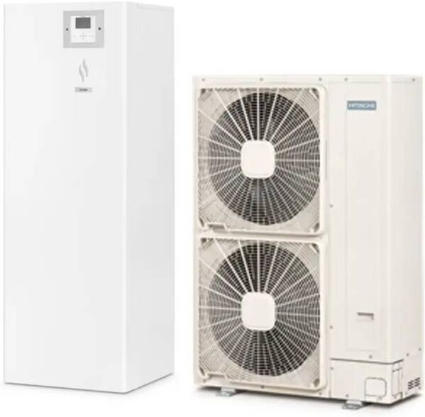 Hitachi Pompa Di Calore Yutaki-S Combi 15,20 Kw Con Accumulo Acs Da 220 Lt Monofase