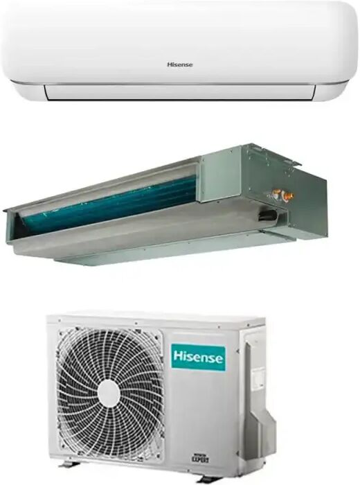 Hisense Condizionatore Con Inverter Dual Split E Canalizzato 12000+12000 Btu Mini Apple Pro E Adt35 In R32 A++ 2amw52u4rxc