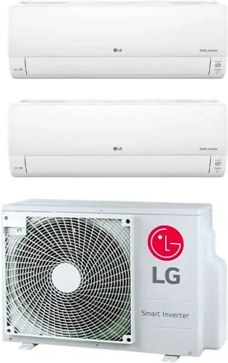 LG Climatizzatore Dual Split Deluxe Da 9000+12000 Btu Inverter In R32 Con Uv Nano, Ionizzatore E Wi-Fi Thinq Mu2r17 In A++