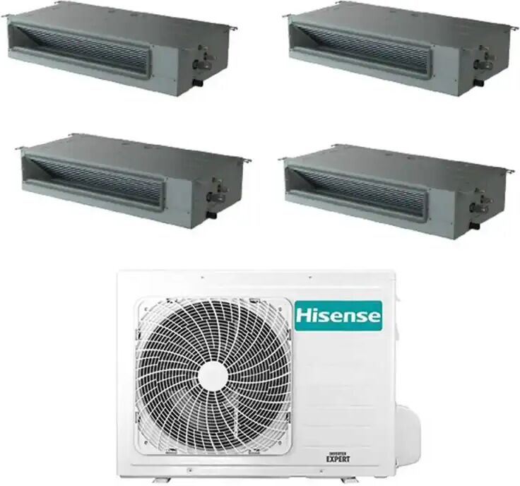 Hisense Climatizzatore Canalizzato Con Inverter Quadri Split 9000+9000+9000+12000 Btu A++ 4amw81u4rjc In R32