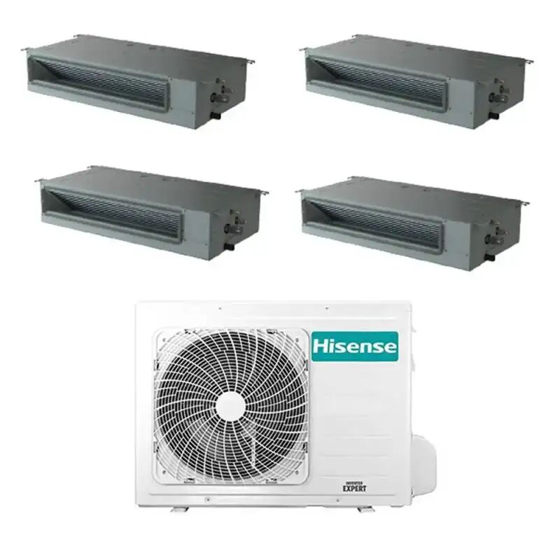 Hisense Climatizzatore Canalizzato Con Inverter Quadri Split 9000+9000+9000+9000 Btu A++ 4amw105u4raa In R32