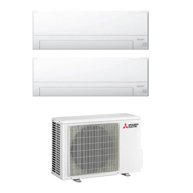 Mitsubishi Climatizzatore Bt Dual Split 9000+9000 Btu Con Inverter In R32 Wi-Fi Incluso In A++ Mxz-2f33vf3