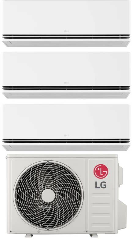 LG Climatizzatore Dualcool Premium Wifi Trial Split 9000+9000+9000 Btu Inverter R32 Mu3r19 In A+++