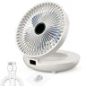 GodbTG Portable Wall-Mounted Fans, Wall-Mounted Desktop Fans, Wall-Mounted Small Fans Portable Plug-in Electric, Household Dual-Use Suspension Adjustable Fan (White)