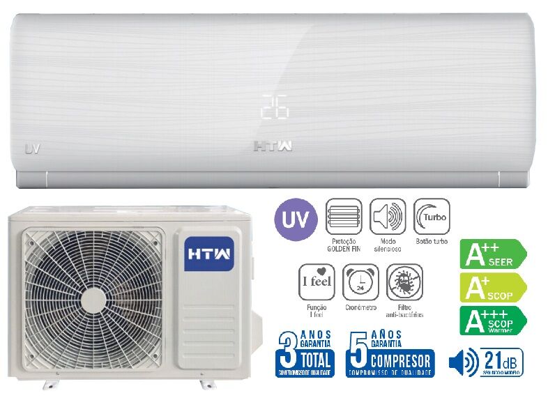 Htw Ar Condicionado Interior / Exterior 12000btu A+++ (pure Light Uv) - Htw