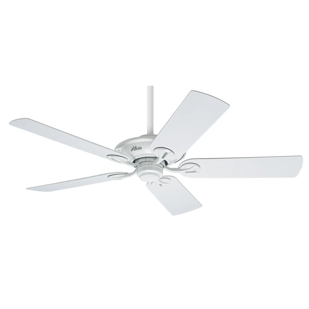 Photos - Fan Hunter  132Cm 5 - Blade Ceiling  with Pull Chain white