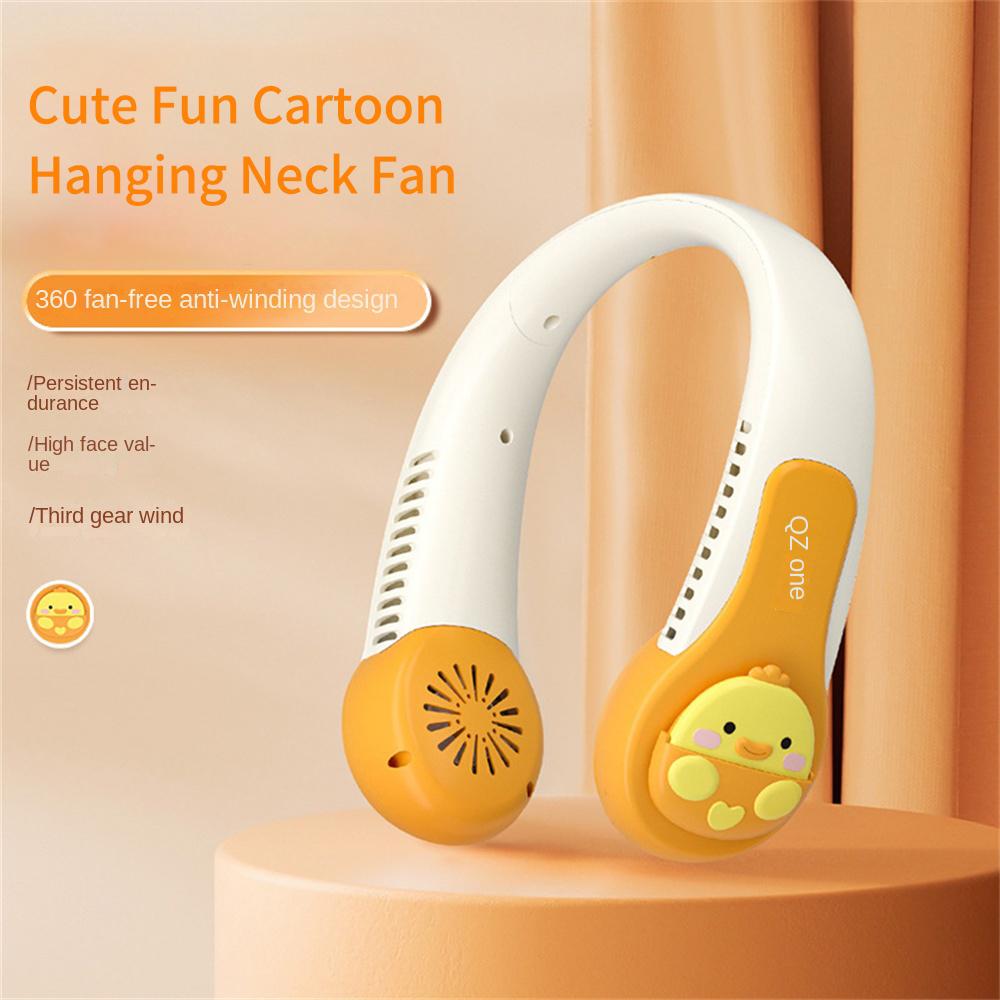 Walmart online 3000mAh Hanging Neck Fan Portable Bladeless Fan Personal Wearable Neckband Leafless Fan USB Rechargeable Fan Mini Necklace Fan