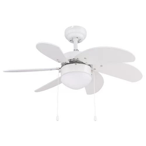 17 Stories 78cm Swenja 6 Blade Ceiling Fan 17 Stories Finish: White  - Size: 35cm H
