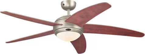 Latitude Run 132cm Trinity 5 Blade Ceiling Fan with Remote Latitude Run Finish: Light brown/Grey  - Size: 81.3 cm H x 70 cm W