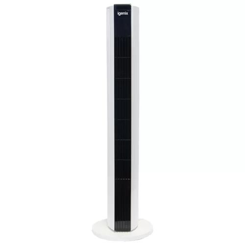 Igenix 33 Inch Oscillating Tower Fan With 8 Hour Timer Igenix  - Size: 37cm H X 56cm W X 45cm D