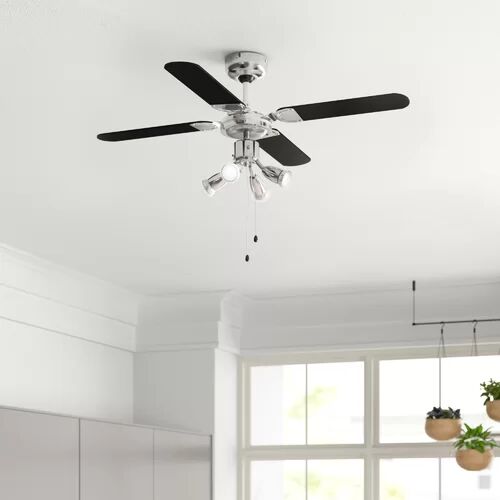 Zipcode Design 106cm Lenora 4 Blade Ceiling Fan with Remote Zipcode Design  - Size: Oversized