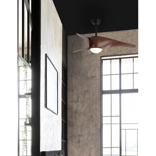 Corrigan Studio 132cm Alexys 3 Blade LED Ceiling Fan with Remote Corrigan Studio  - Size: 8cm H x # 6.7W x 8cm D