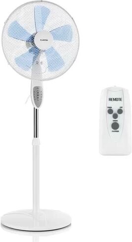 Klarstein Summerjam Oscillating Pedestal Fan Klarstein Colour: White  - Size: 46 cm H x 46 cm W x 4 cm D