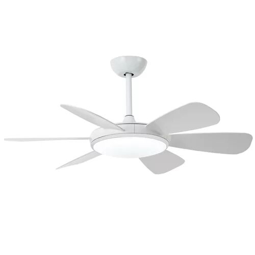 CristalRecord 106.7cm Mode 6 Blade LED Ceiling Fan with Remote CristalRecord Finish: Black  - Size: Large