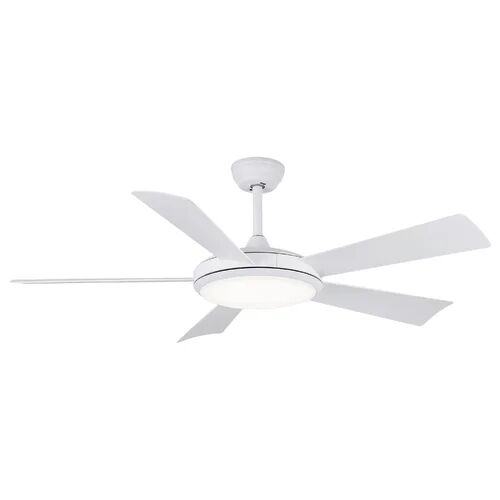 Brayden Studio 132cm Biddle 5 Blade LED Ceiling Fan with Remote Brayden Studio Blade Finish: White 55 cm H x 40 cm W