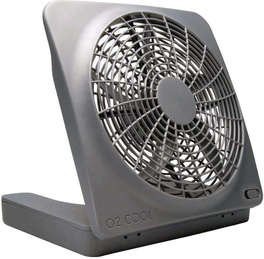 Photos - Fan O2 Cool 10 Battery-Operated  with AC Adapter in Grey fd10101a