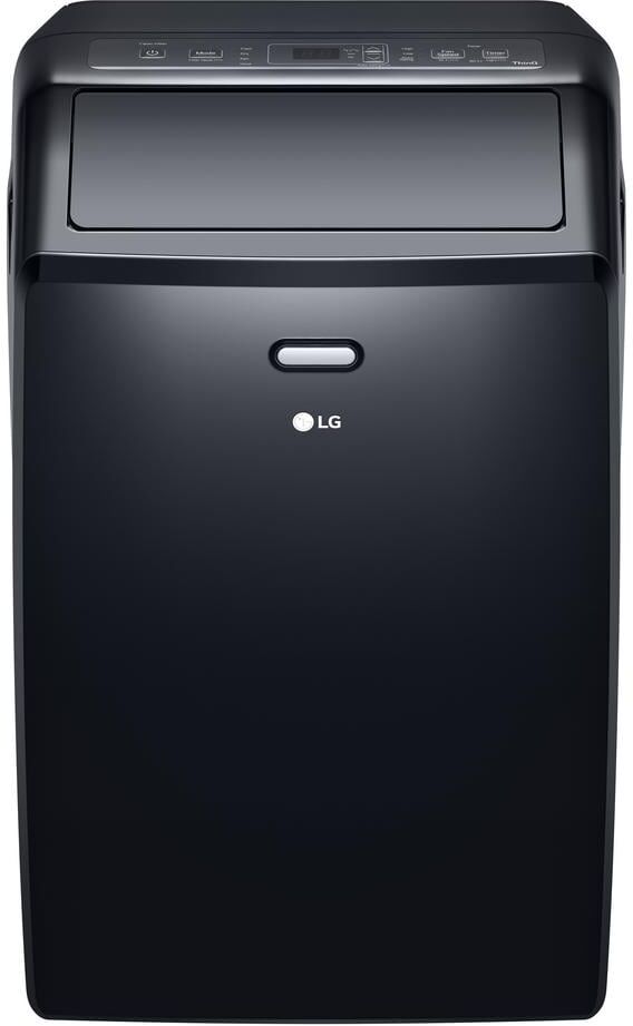 LG 10,000 BTU Portable Air Conditioner Cools 450 Sq. Ft. with Dehumidifier and Wi-Fi Enabled in Black