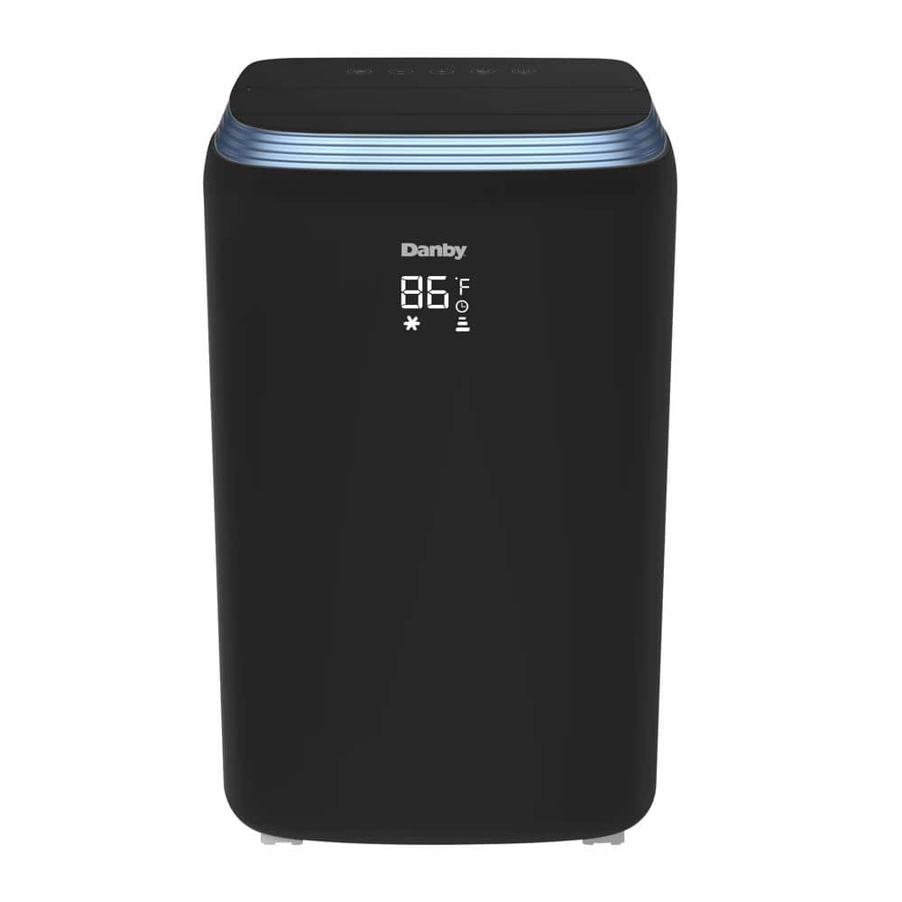 Danby 8,000 BTU Portable Air Conditioner Cools 400 Sq. Ft. with Dehumidifier and Fan in Black