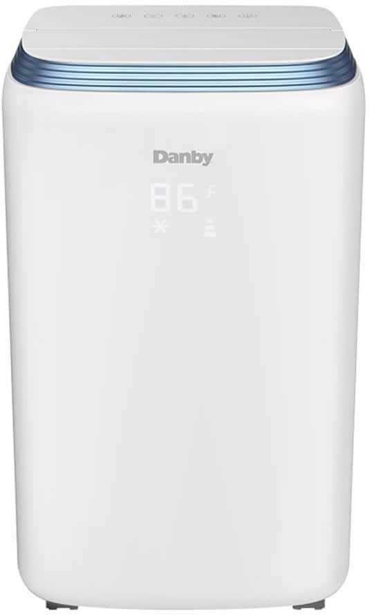 Danby 8,000 BTU Portable Air Conditioner Cools 400 Sq. Ft. with Dehumidifier and Fan in White