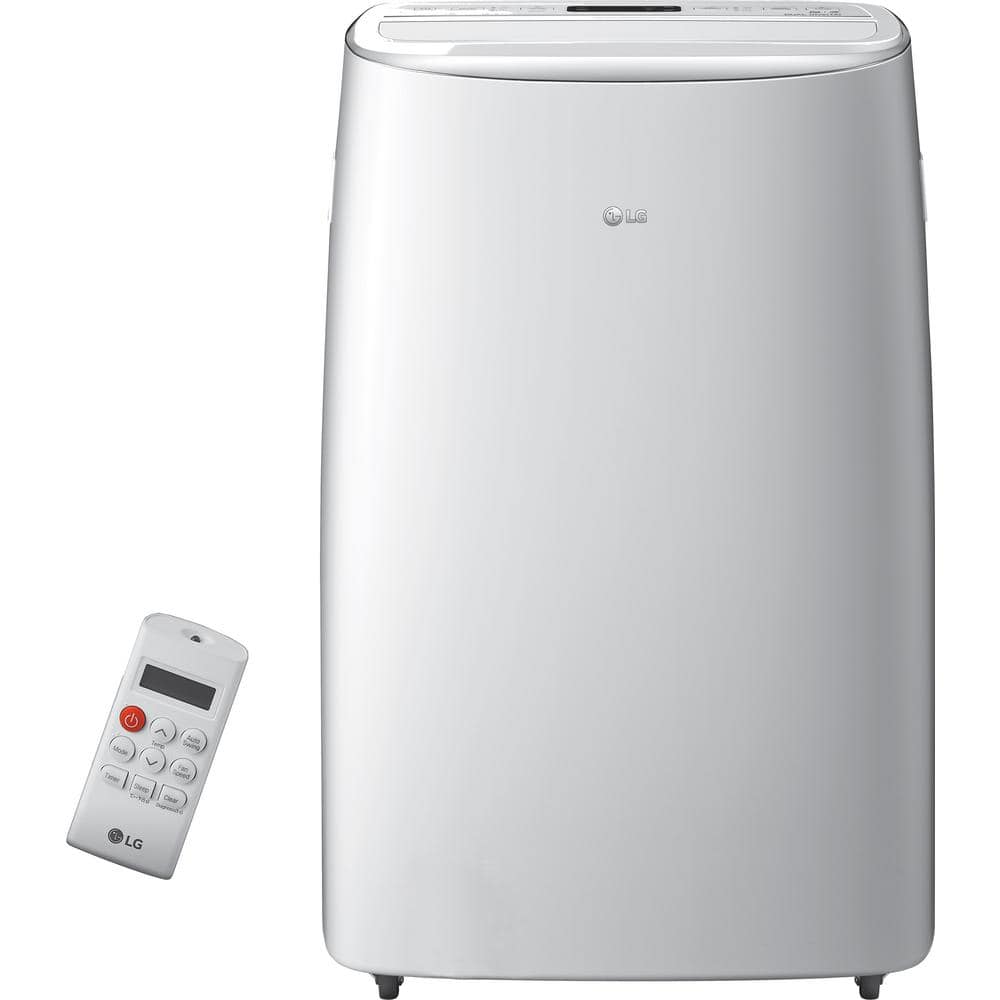 LG 10,000 BTU Portable Air Conditioner Cools 500 Sq. Ft. with Dual Inverter, Quiet, Wi-Fi and LCD Remote in White