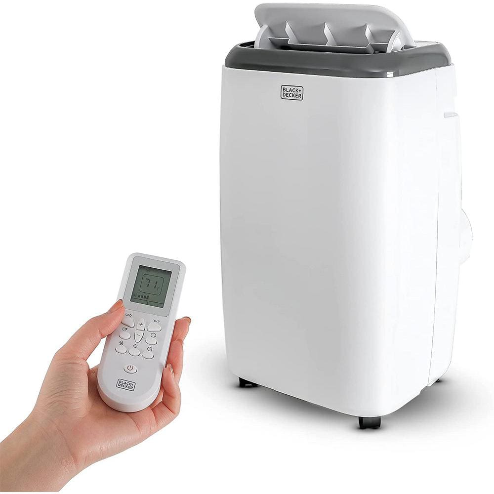 Black & Decker 5,000 BTU Portable Air Conditioner Cools 150 Sq. Ft. with Dehumidifier and Remote in White