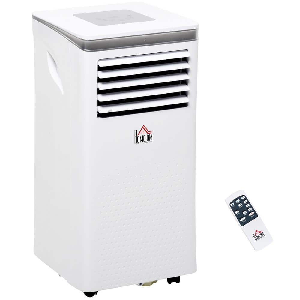 HOMCOM 8000 BTU Portable Air Conditioner Cools 344 Sq. Ft, with Dehumidifier Portable AC Unit with Remote Control in White