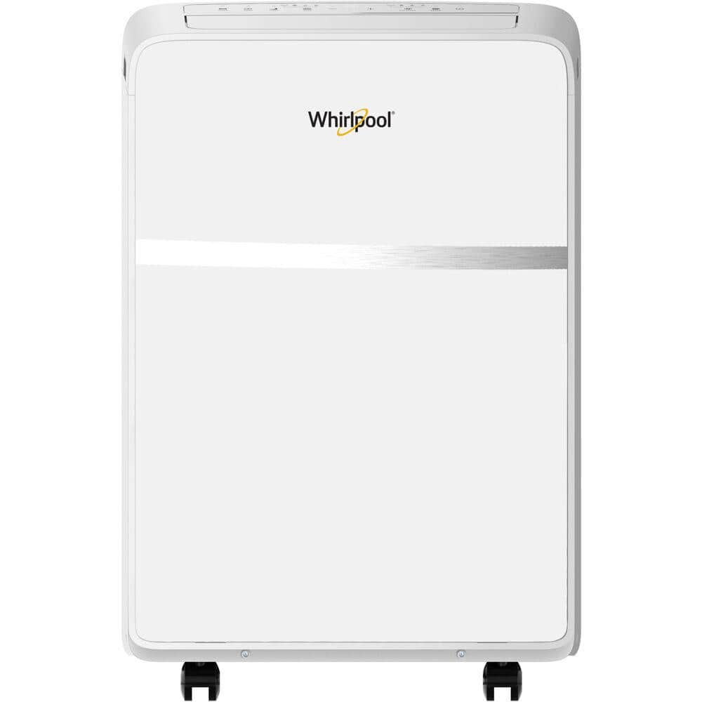 Whirlpool 5,500 BTU Portable Air Conditioner Cools 200 Sq. Ft. with Remote Control, Timer, Restart, Dehumidifier and Fan in White