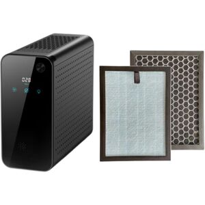 Desktop Air Purifier 5-in-1 H13 True hepa Filter with uvc led Sterilisation in Black - Finerfilters