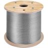 VEVOR T316 Stainless Steel Cable, 1/8'' x 1000 ft, Braided Aircraft Wire Rope with 1x19 Strands Construction, 2100 lbs Breaking Strength, for Deck Railing Stair Handrail Balusters Porch Fence