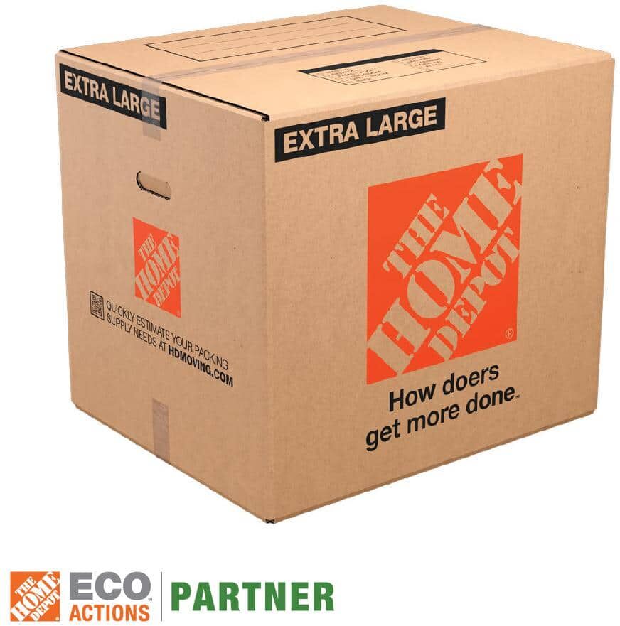 The Home Depot 24 in. L x 20 in. W x 21 in. D Extra-Large Moving Box with Handles (20-Pack)