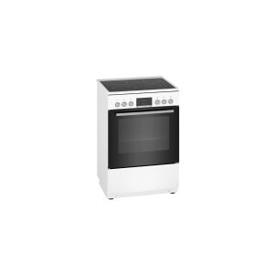 Bosch Serie   4 HKR39A220U - Komfur - fritstående - bredde: 60 cm - dybde: 60 cm - højde: 90 cm - med selv-rengøring - hvid