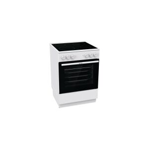 Gorenje GEC6A40WD - Komfur - fritstående - bredde: 59.7 cm - dybde: 60 cm - højde: 90 cm - med selv-rengøring - hvid