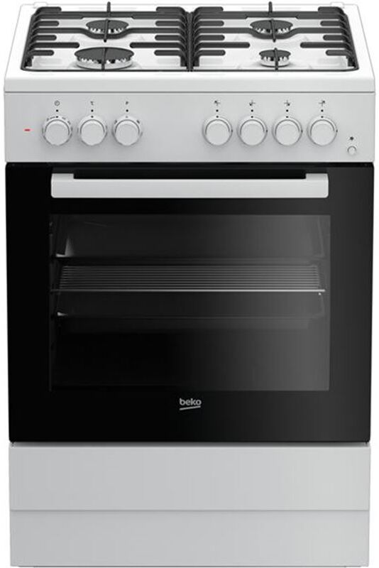 Beko fse62110dw cocina gas 4f 60cm blanca natural horno electrico