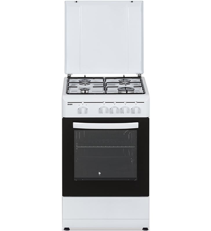 Svan skg4500tm cocina convencional a gas butano 50cm 55l blanco