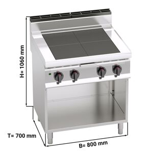 GGM GASTRO - Cuisinière électrique - 12 kW - avec plaques de cuisson abaissées