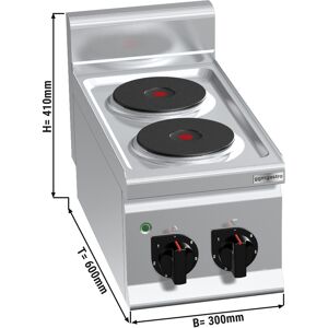 GGM GASTRO - Cuisinière électrique - 4 kW - 2 Plaques Ronde