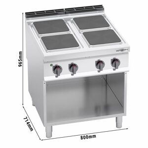 GGM GASTRO - Cuisinière électrique - 14 kW - 4 plaques carrées