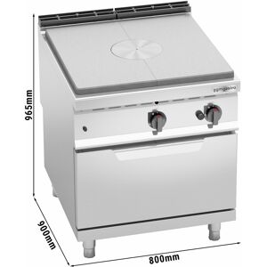 GGM GASTRO - Cuisinière à plaques chauffantes - 13 kW - Four à gaz inclus - 7,8 kW