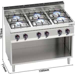 GGM GASTRO - Cuisinière à gaz - 31,5 kW - 6 brûleurs