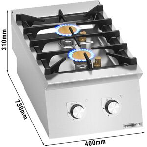 GGM GASTRO - Cuisinière à gaz - 12 kW - 2 brûleurs